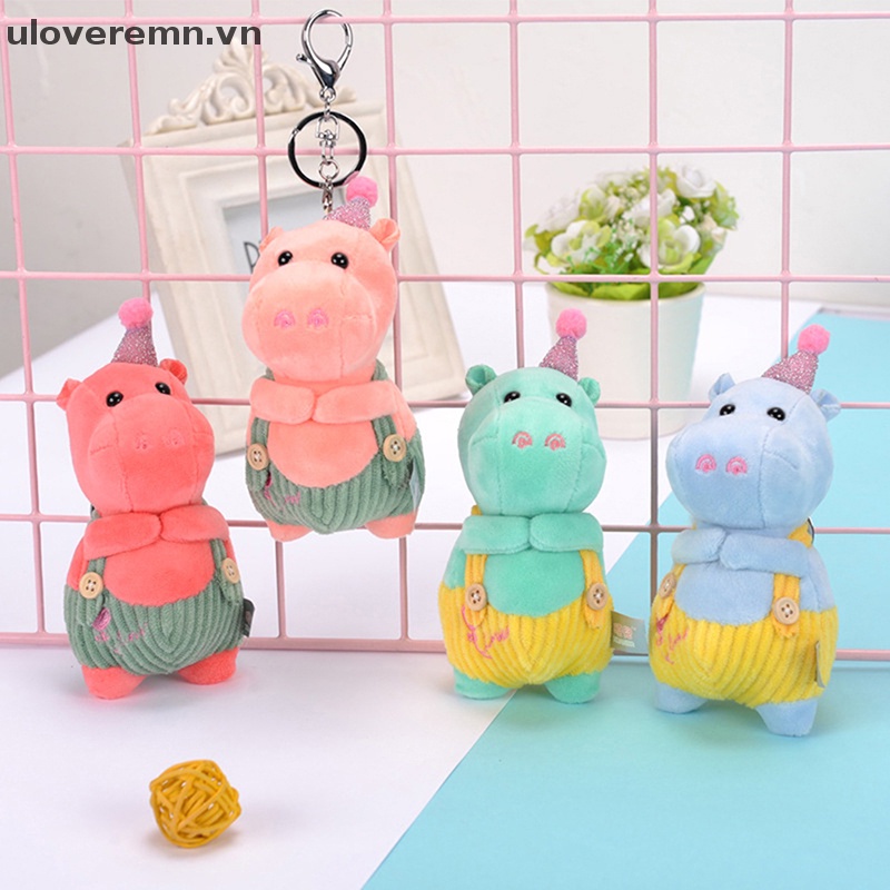 Móc Khóa Hình Hà Mã Nhồi Bông 12CM Dễ Thương