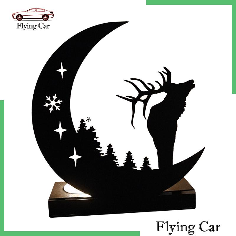 Giá Đỡ Nến Bằng Kim Loại Hình Mặt Trăng Dùng Trang Trí Phòng Khách / Tiệc Năm Mới Lzdjfmy2