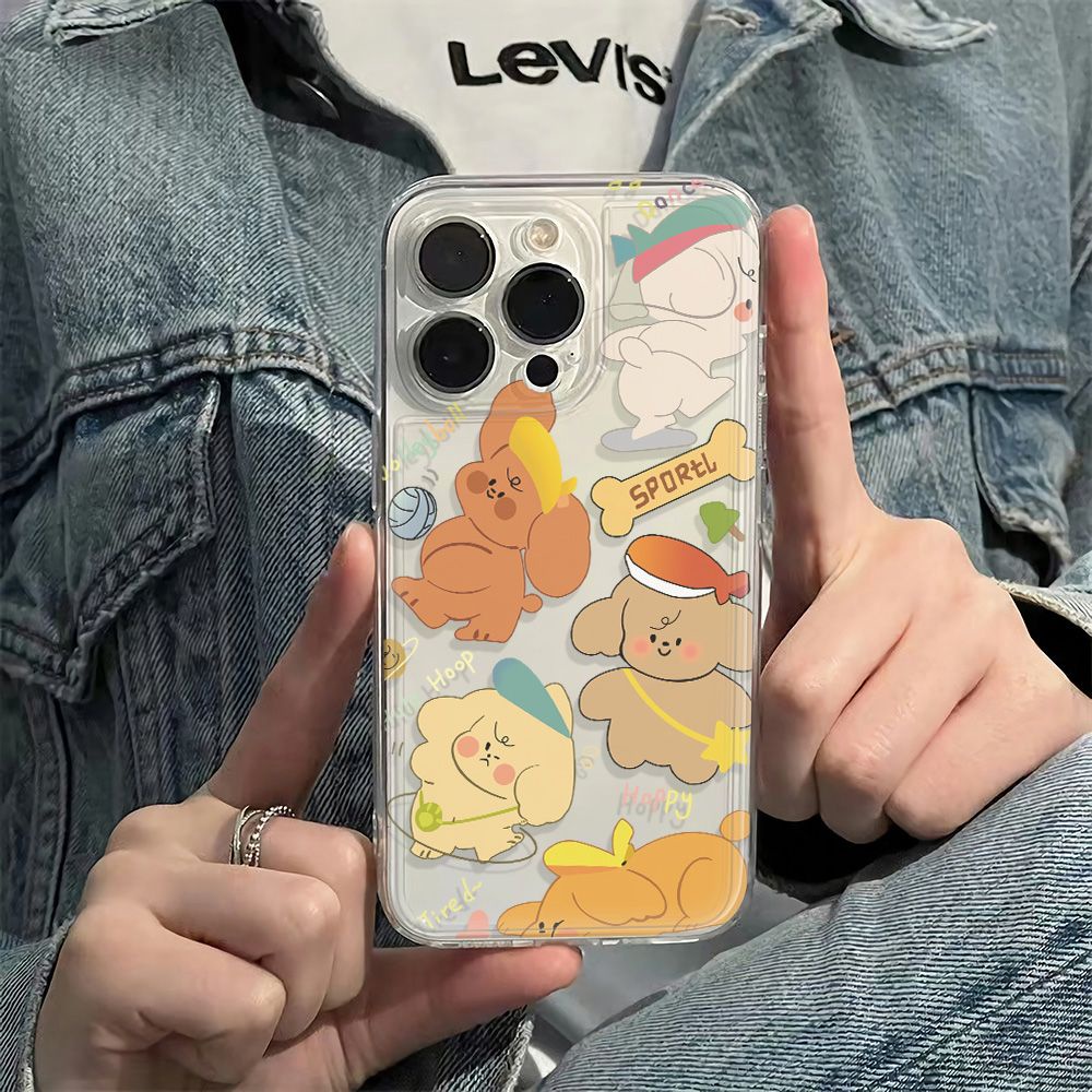 ✅Ốp Điện Thoại Mềm Chống Sốc In Hình Gấu Hoạt Hình Cho Iphone126In max 7811 13 14proplus