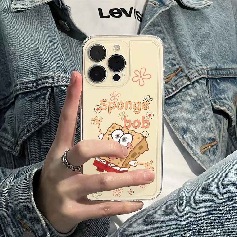 ✅Ốp Điện Thoại Dẻo Họa Tiết Hoạt Hình SpongeBob Dễ Thương Chống Sốc Cho Iphone1213max Style 14proplus Apple 6In 11 78 EG8J