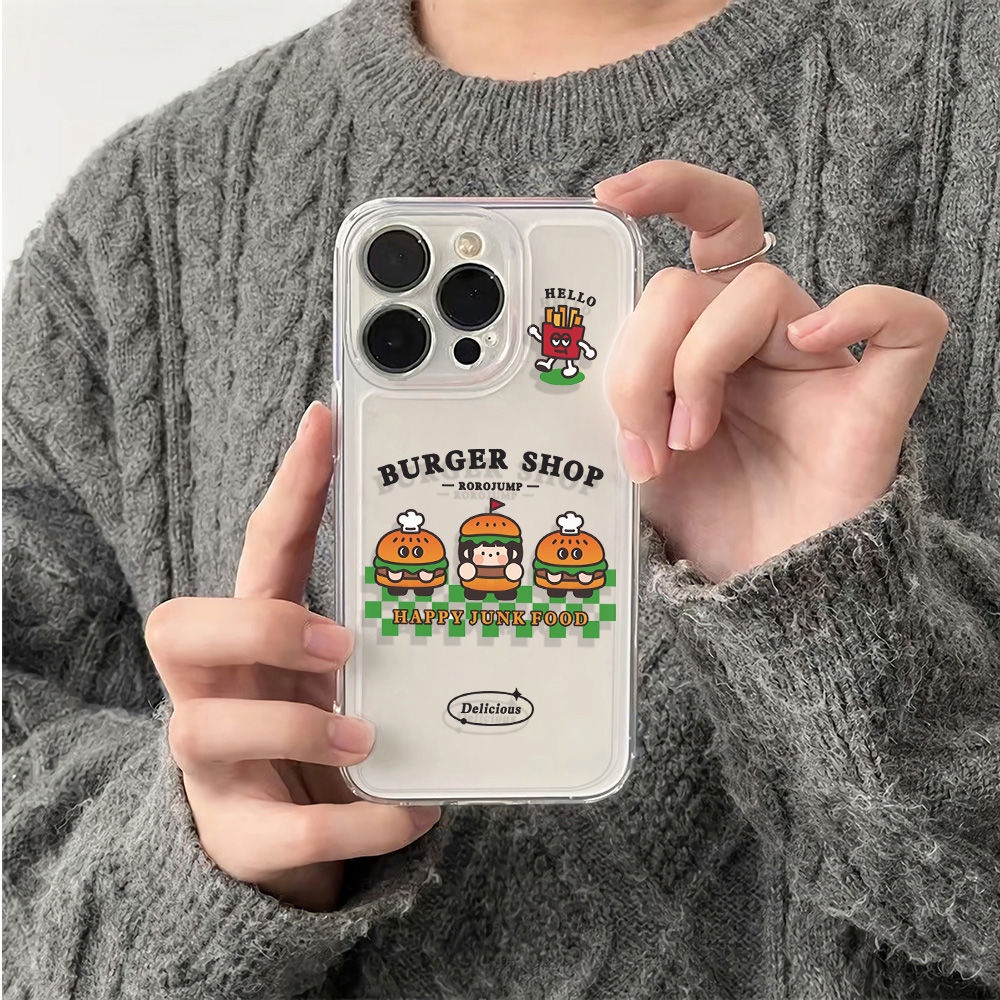✅Ốp Điện Thoại Dẻo Họa Tiết Hoạt Hình Burger 1311 Dễ Thương Chống Sốc Cho iPhone12plus14promax6ins 78