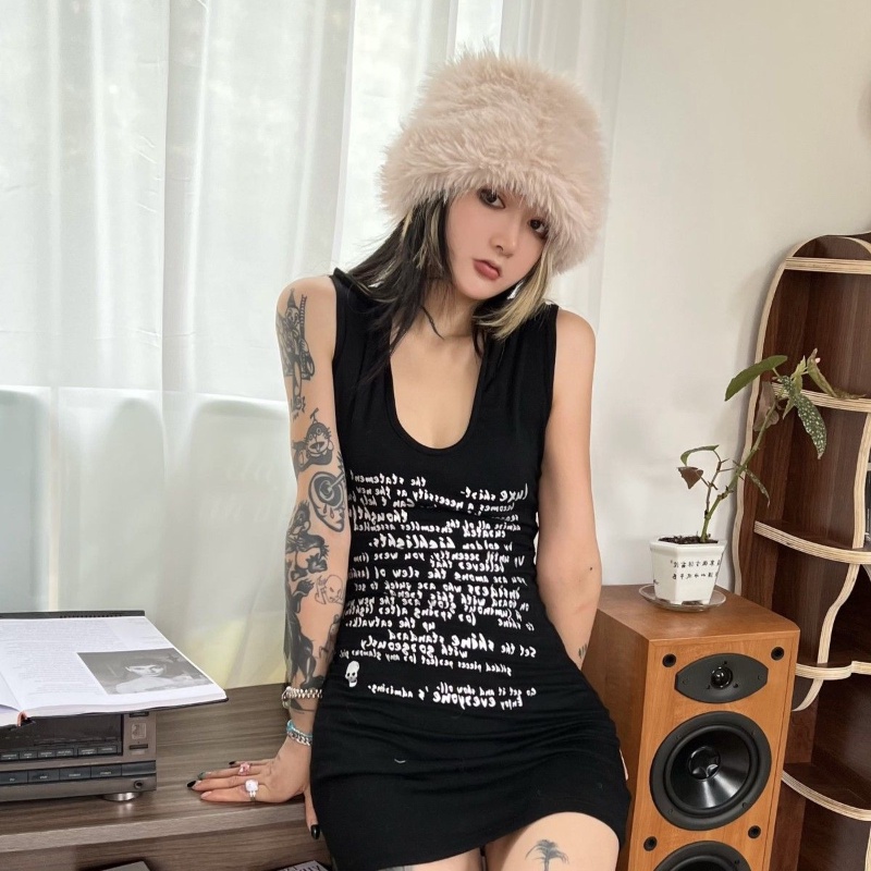 Cozok Đầm Không Tay Ôm Eo Co Giãn Thời Trang Gợi Cảm