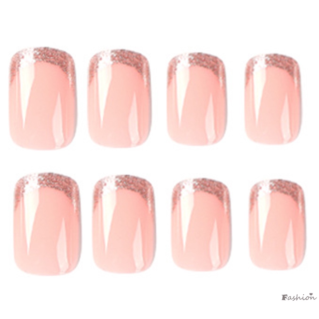 Móng Tay Giả Đính Kim Tuyến Lấp Lánh Chống Thấm Nước Và Chống Trầy Xước