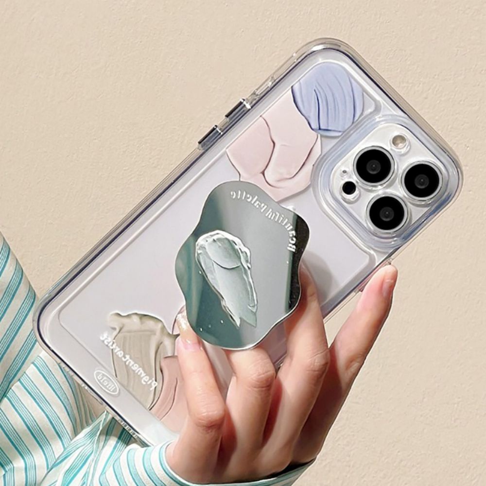 Ốp Điện Thoại TPU Mềm Chống Sốc Có Giá Đỡ Màu Graffiti Cho IPhone 14 Pro Max 13 12 11 Pro Max XS XR 7 8 Plus