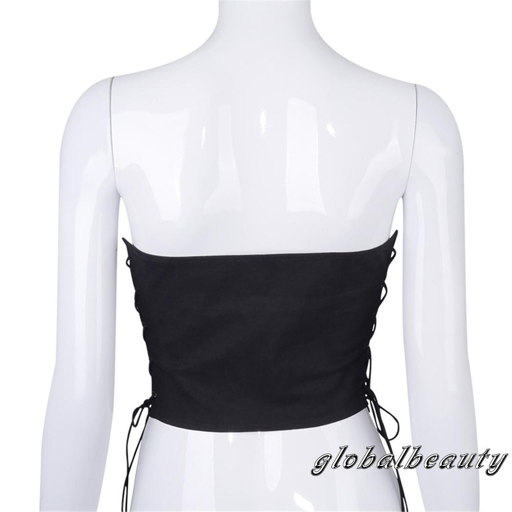 Áo Thun Không Dây Dáng Ôm Màu Trơn Thời Trang Mùa Hè Dành Cho Nữ