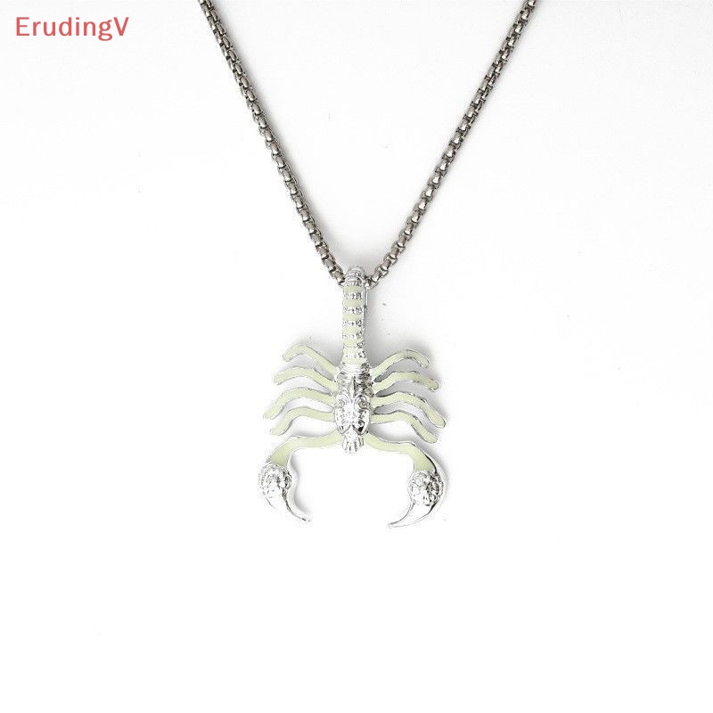 [ErudingV] Vòng cổ Chuỗi Xích Mặt Bò Cạp Phát Sáng Phong Cách Punk Hiphop Cổ Điển Thời Trang Dành Cho Nam [Mới]