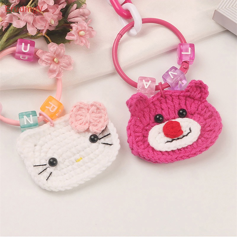 [ErudingV] Móc Khóa / Túi Xách Đan Len Họa Tiết Hoạt Hình Sáng Tạo Dễ Thương