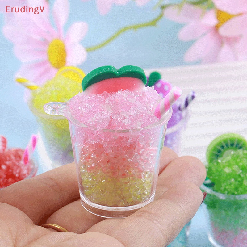 [ErudingV] Mặt Dây Chuyền Hình Bát Smoothie 3D Bằng Nhựa Resin Dạ Quang Mini Có Móc Khóa [Mới]