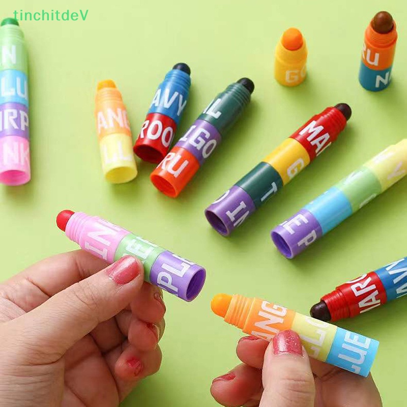 [TinchitdeV] Bút Đánh Dấu Đường Chỉ Màu Trơn Sáng Tạo Cao 12 Màu Cổ Điển [Mới]