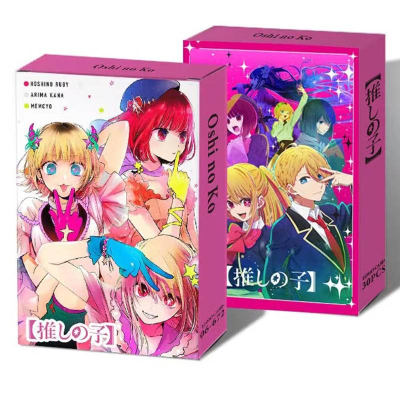 Set 30 Tấm Ảnh Lomo Bằng Giấy Hình Oshi no Ko Cho Fan Hoshino Ai Mem Cho Hoshino Aquamarine Kurokawa Akane