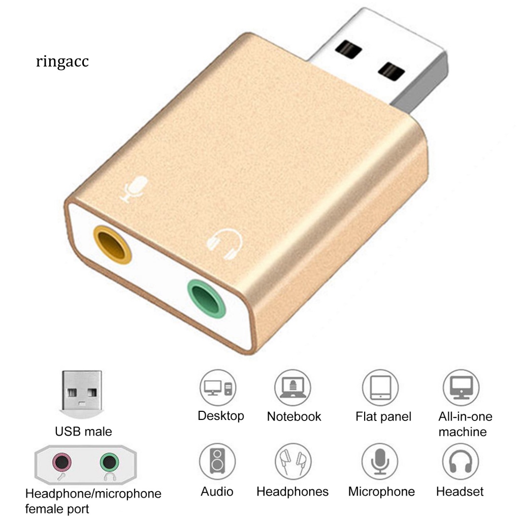 Thẻ Âm Thanh Chuyển Đổi Giao Diện USB Độ Trung Thực Cao Cho Máy Tính