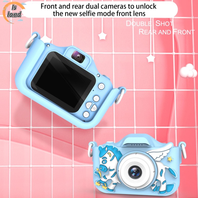 Máy Ảnh Kỹ Thuật Số 2.0ips Hd Họa Tiết Hoạt Hình Dễ Thương Dùng Làm Quà Tặng Sinh Nhật Cho Bé