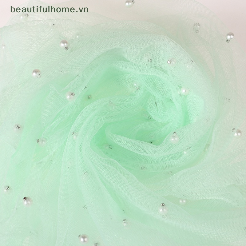 [beautifulhome] Đạo Cụ Chụp Ảnh Móng Tay Với Gạc Ngọc Trai Làm Nền Vải Tuyn [beauty]