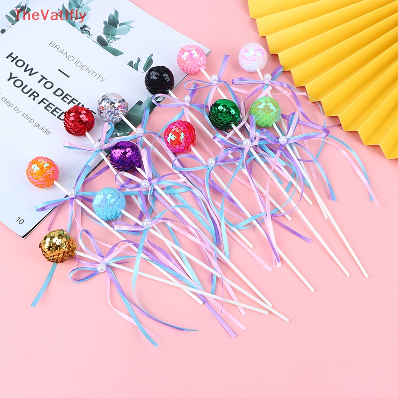 [Thevalifly] 1 Cây Cắm Trang Trí Bánh Kem Bằng Nhựa Nhiều Màu Sắc Ngẫu Nhiên
