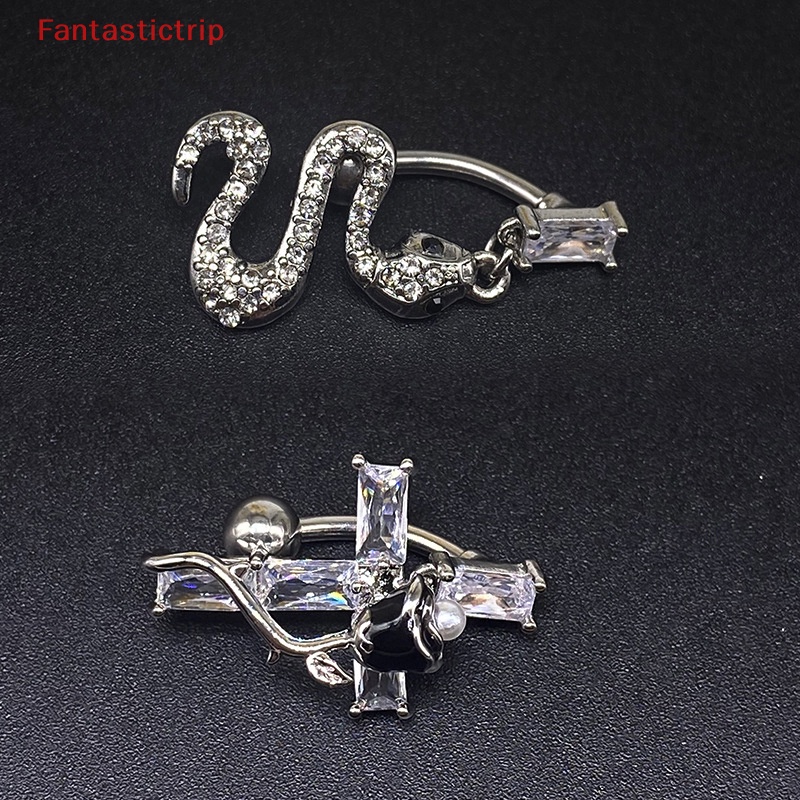 [Fantastictrip] Khuyên Rốn Hình Rắn / Trái Tim / Nơ Bằng Thép Không Gỉ Thời Trang Đẹp Mắt Mới