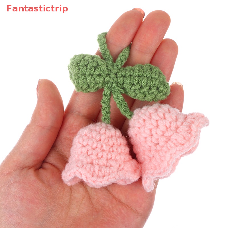 [Fantastictrip] Móc Khóa Dệt Kim Thủ Công Hình Hoa Lá Cho Nữ