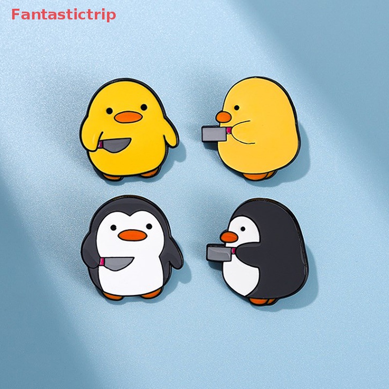 [Fantastictrip] Ghim Cài Áo Hoạt Hình Chú Gà / Chim Cánh Cụt Tráng Men Cutie Killer Nhỏ Nhắn Làm Quà Tặng Cho Bạn Bè Trẻ Em