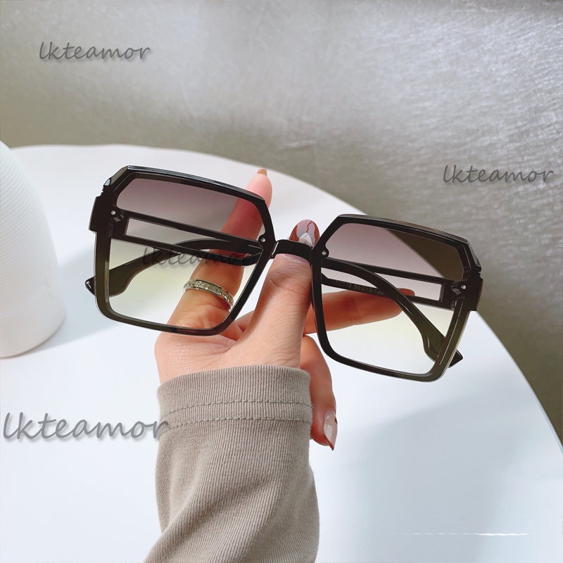 Kính Mát Gọng Vuông Bản To Phong Cách Hip hop Thời Trang Cho Nữ