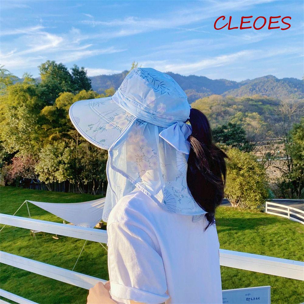 Mũ Lưỡi Trai CLEOES Chống Nắng Kèm Mặt Nạ Chống Tia UV Vành Rộng Tùy Chỉnh Thời Trang Mùa Hè Tiện Dụng