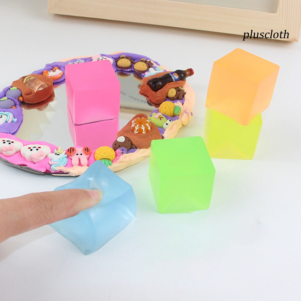 Set 10 Đồ Chơi Mềm Dẻo Giảm Căng Thẳng Hình Khối Vuông