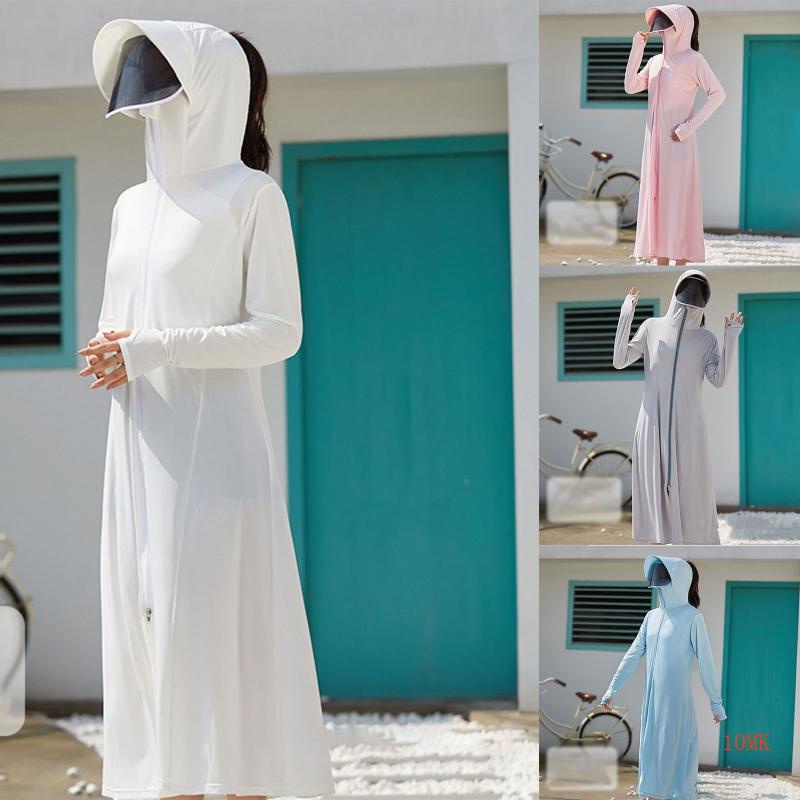 Áo Khoác Cardigan Tay Dài Có Khóa Kéo Chống Tia UV Thời Trang Cao Cấp Cho Nữ