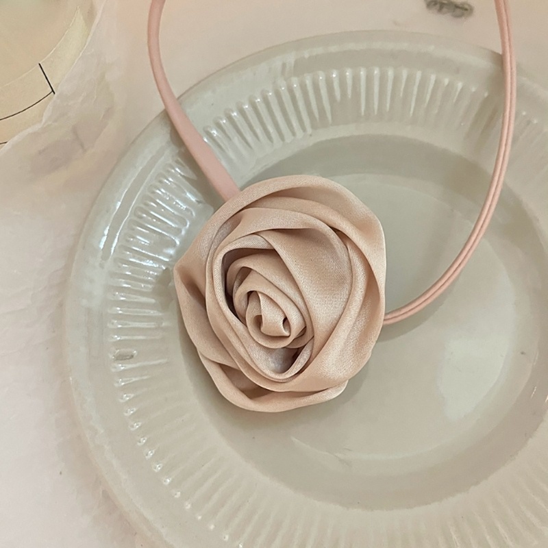 Vòng Cổ Choker Y2K Mặt Hoa Hồng Lớn Thanh Lịch Quyến Rũ Có Thể Điều Chỉnh Cho Nữ