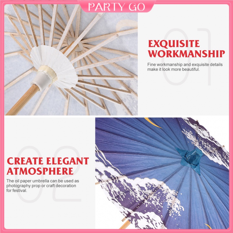 Bộ 2 Dù Giấy Màu Sắc Dùng Làm Đạo Cụ Chụp Ảnh Phong Cách Trung Hoa