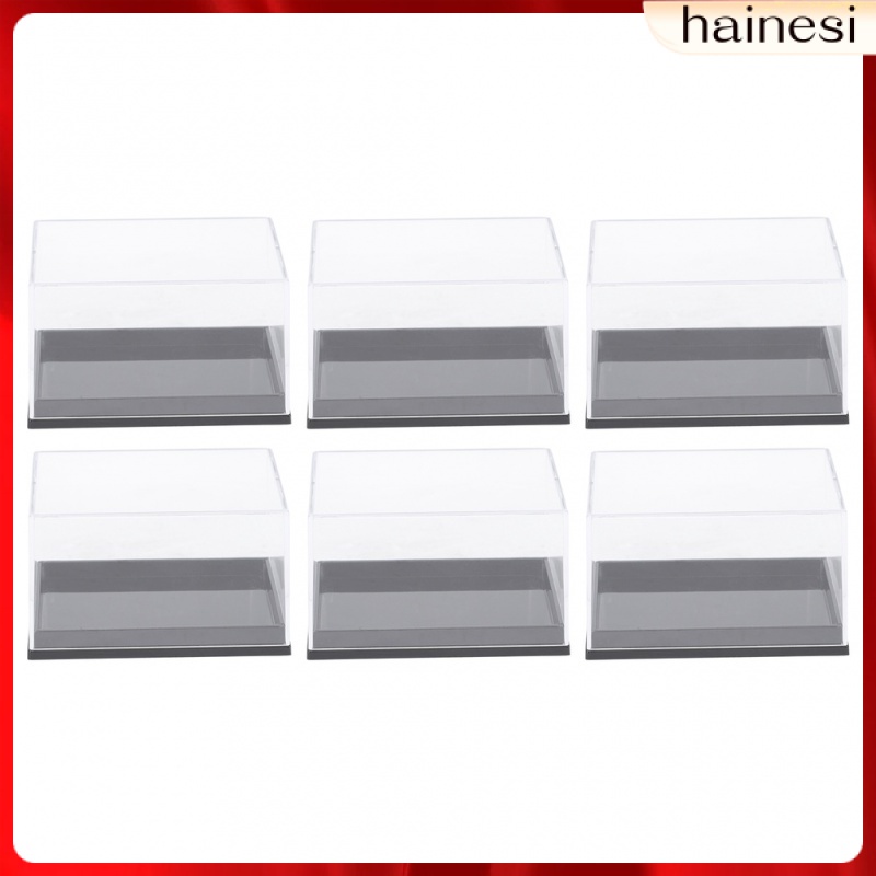 Set 6 Hộp Thủy Tinh Trong Suốt Trưng Bày Mô Hình Khối Specimen