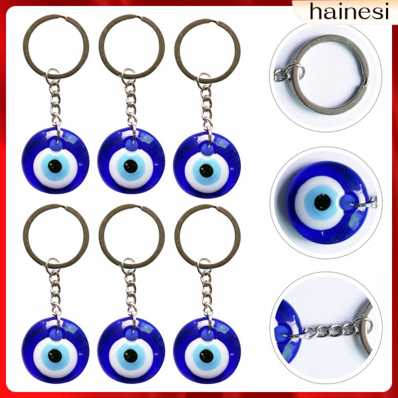 Set 6 Móc Khóa Kim Loại Hình Mắt Quỷ Độc Đáo