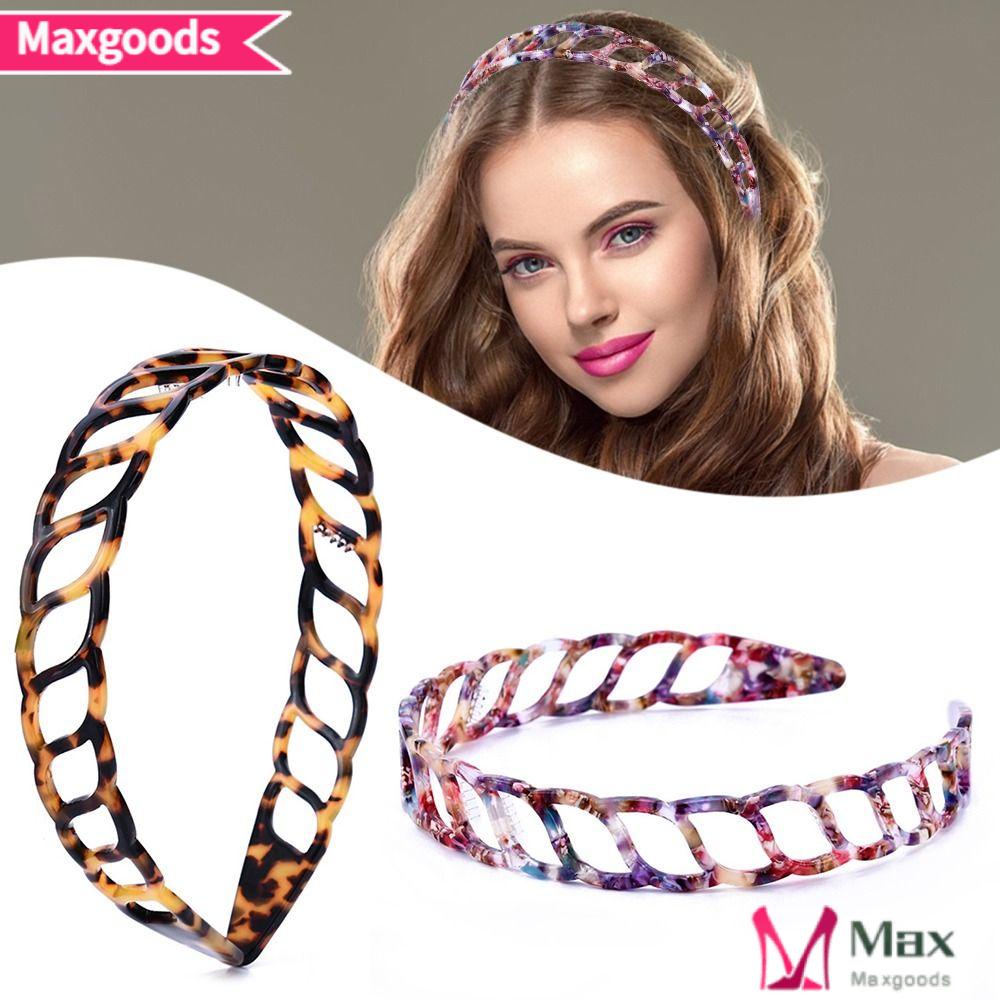 Băng Đô Cài Tóc Bản Rộng Không Trơn Hình Rùa Acetate Cho Spa