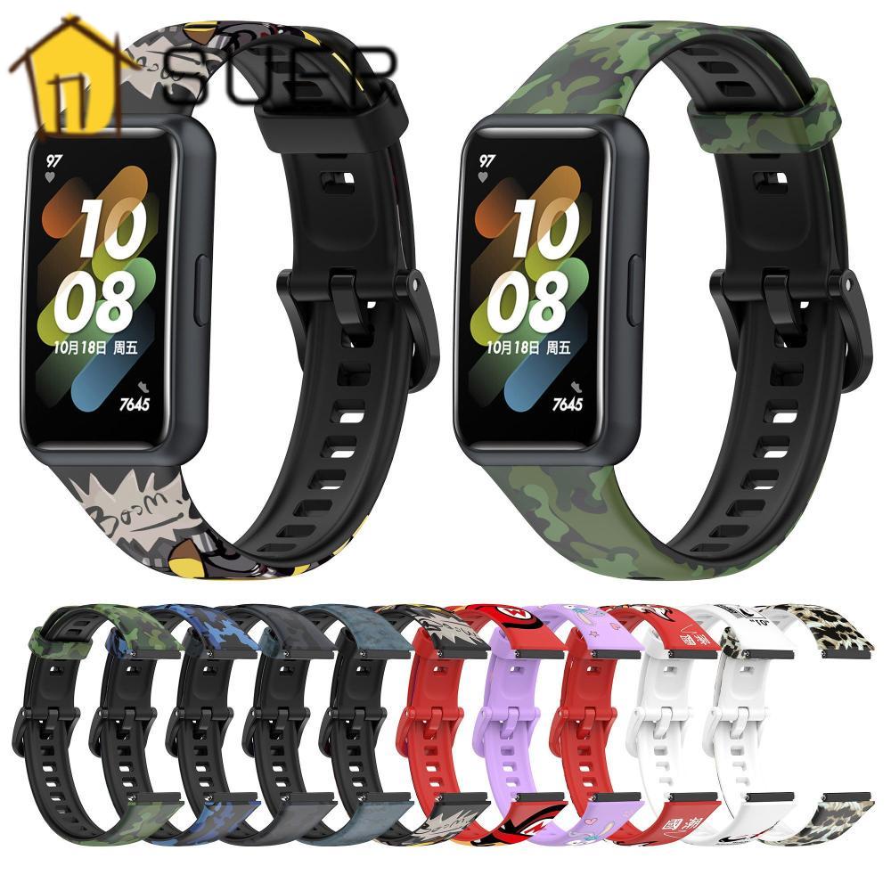 Dây Đeo Thay Thế Chất Liệu Silicon Màu Trơn Cho Huawei Band 7