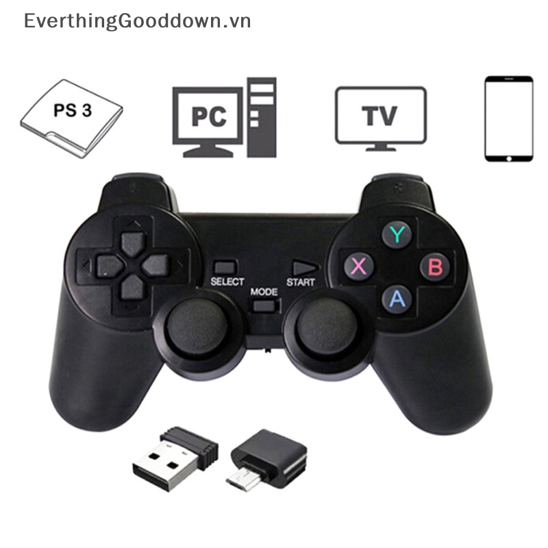 Bộ Tay Cầm Điều Khiển Chơi Game Không Dây 2.4GHz Cho PS3 PC TV Box