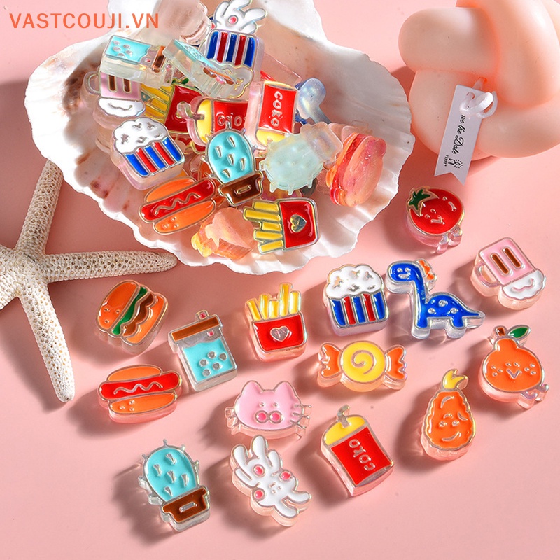 Set 10 Phụ Kiện Trang Trí Điện Thoại Mô Phỏng Diy VASTJI