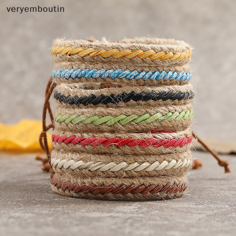 Vòng Tay Dây Bện Phong Cách Bohemian Có Thể Điều Chỉnh Kích Thước Dành Cho Nam Và Nữ