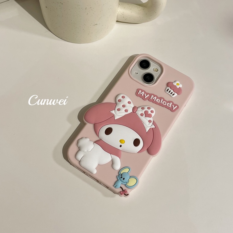 Ốp Điện Thoại Silicon Mềm Chống Sốc Chống Rơi Thân Thiện Với Da Hình Búp Bê 3D Dễ Thương Cho iPhone 14 13 12 11 Pro Max 14 Plus