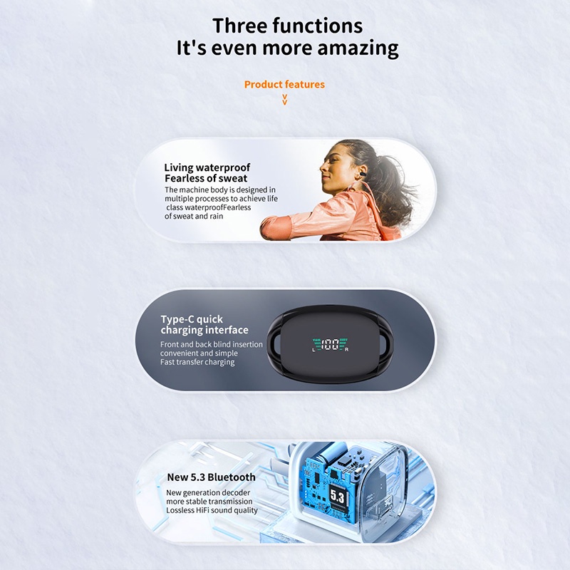 Tai Nghe Nhét Tai Không Dây Bluetooth TWS Giảm Tiếng Ồn Thông Minh