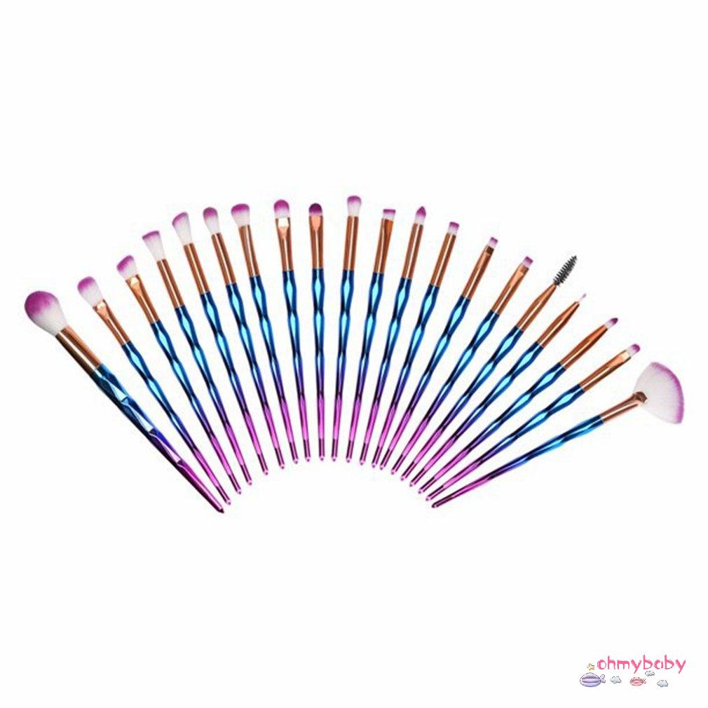 [OMB] 20 Chiếc Kim Cương Bộ Cọ Trang Điểm Cho Phấn Mắt Nền Môi Dụng Cụ Chuyên Nghiệp Mỹ Phẩm Làm Đẹp [Z/2]