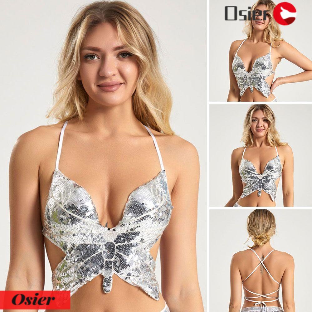 Áo Ngực Nhảy Múa Bụng Đính Kim Sa Lấp Lánh 1 Thời Trang Quyến Rũ