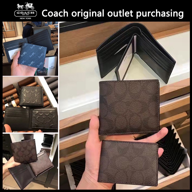 Coach Ví Da Ngắn Thời Trang Dành Cho Nam 74929 74064 74974