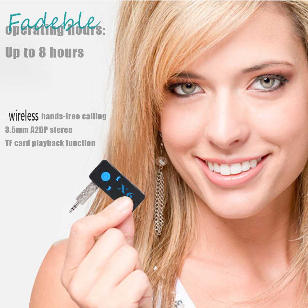Thiết Bị Nhận Tín Hiệu Âm Thanh Bluetooth 4.2 X6 3.5mm Hỗ Trợ TF