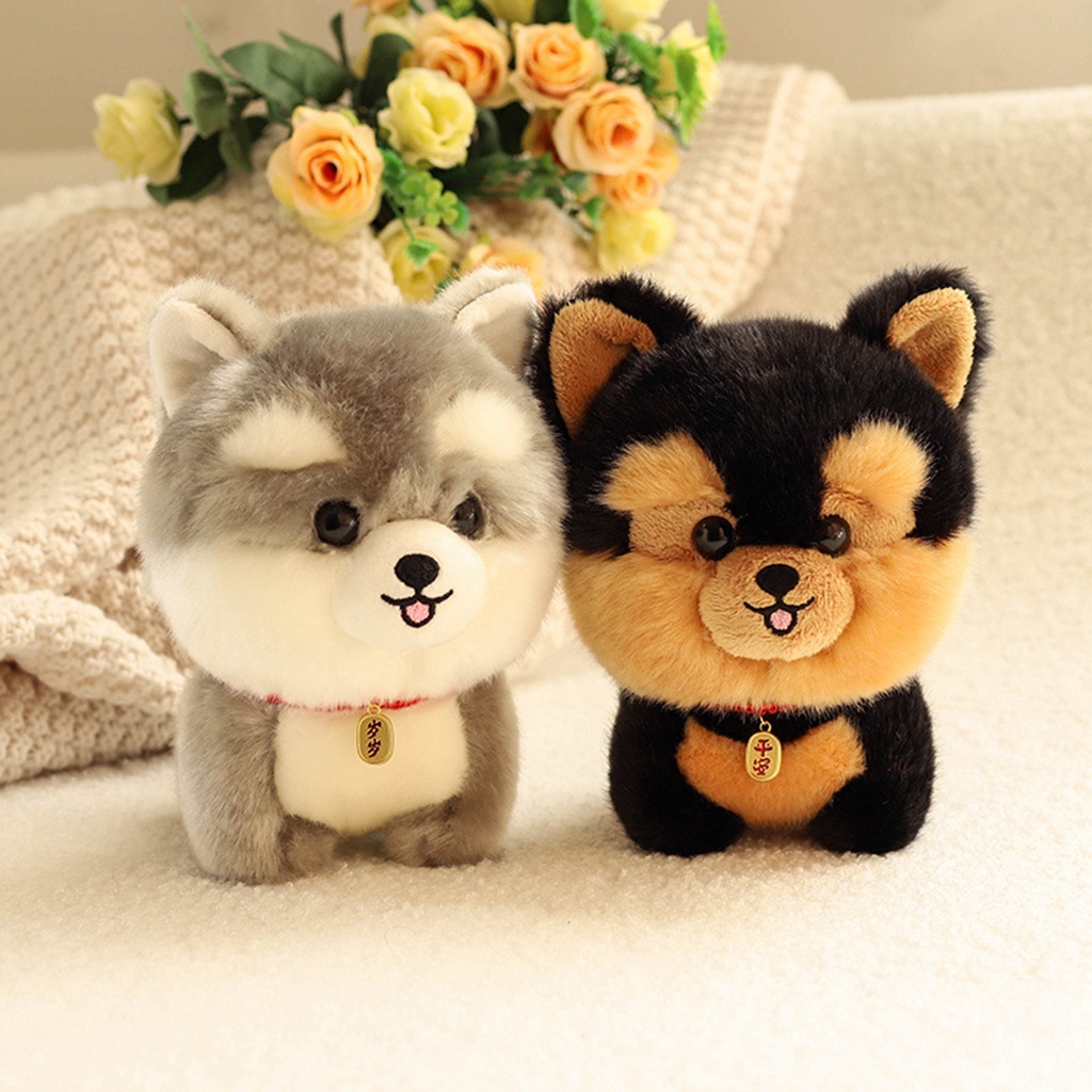 Thú Nhồi Bông Hình Chó Corgi Pomeranian Husky Bichon Frise Yorkshire Dễ Thương 20cm