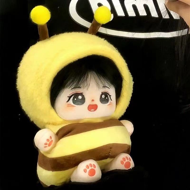 Bộ Quần Áo Cotton Hình Chú Ong Cho Búp Bê 10cm / 15cm / 20cm / 40cm