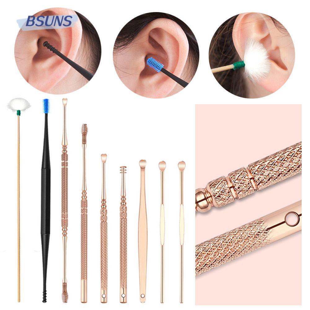 Bông Tai BSUNS|Dụng Cụ Mát Xa Hai Đầu Bằng Silica Gel Chăm Sóc Tai Tại Nhà