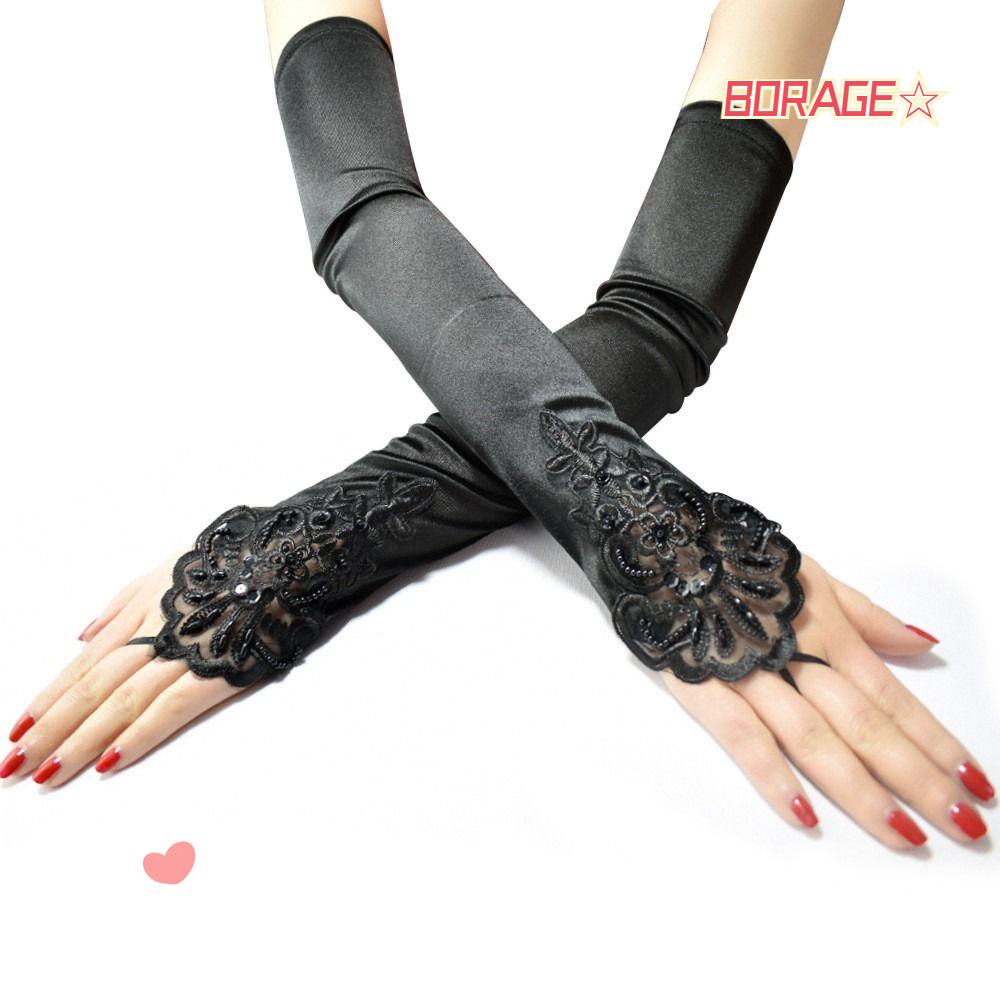 Găng Tay Hở Ngón Hóa Trang Cho Cô Dâu