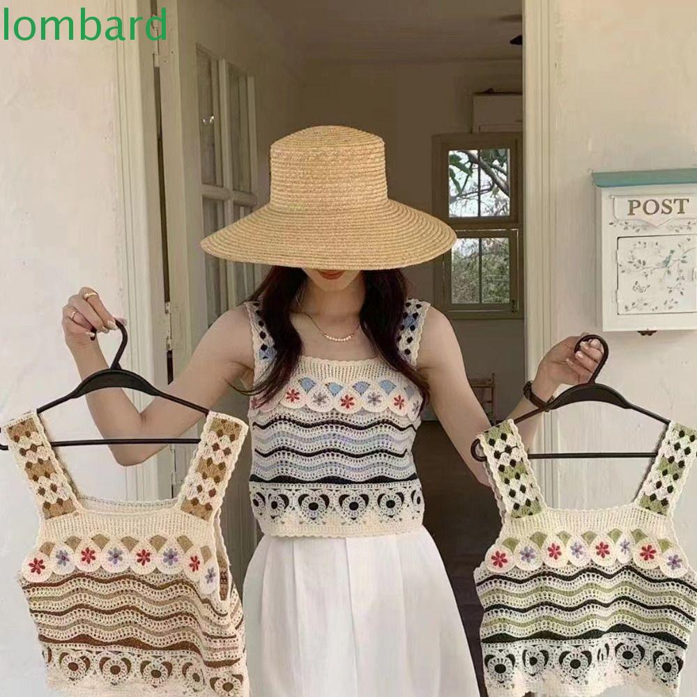 Áo Tank Top Dệt Kim Cổ Chữ U Dáng Rộng Phong Cách Vintage Ngọt Ngào Quyến Rũ Cho Nữ