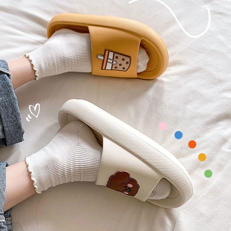 Dép Đi Trong Nhà Đế Dày 3cm Thiết Kế Đơn Giản Thời Trang Cho Nữ