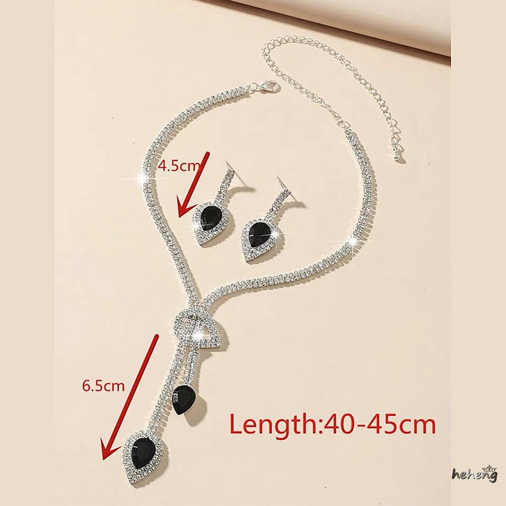 Bộ Vòng cổ + Bông Tai HợP Kim ĐíNh Đá Thanh LịCh