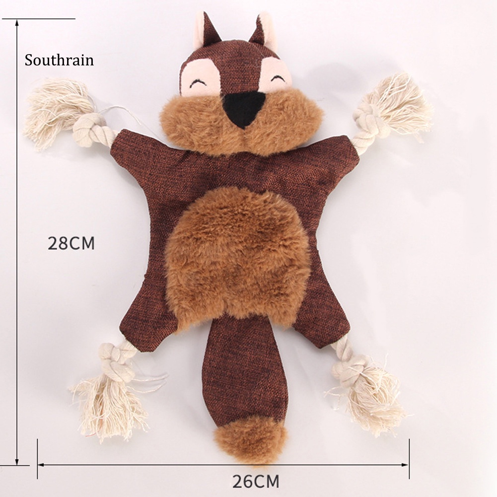 Thú Nhồi Bông Hình Cáo / Sóc Có Âm Thanh Dễ Thương Cho Cún Cưng