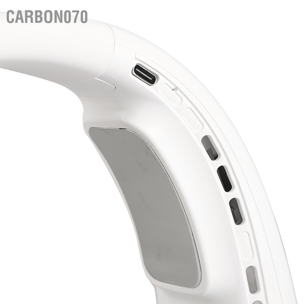 Carbon070 Quạt Treo Cổ Di Động Bán Dẫn Làm Mát Kép 3 Tốc Độ Gió Có Thể Điều Chỉnh Mini Sạc USB