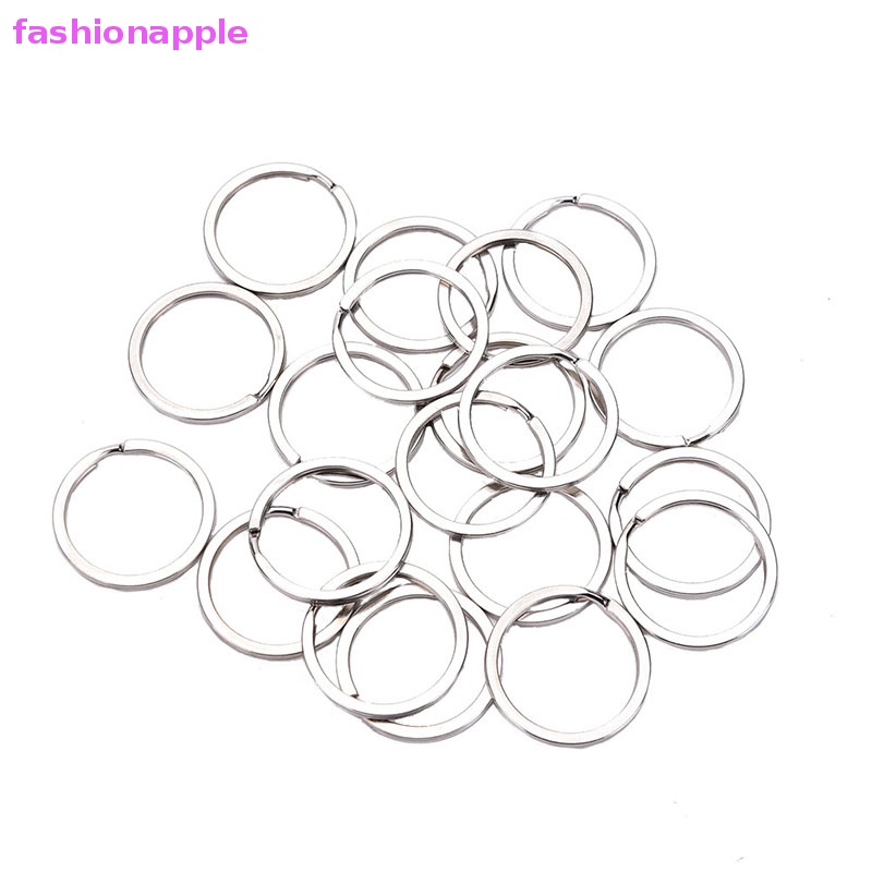 Set 100 Móc Khóa Tròn Bằng Thép Không Gỉ 2 Kích Cỡ